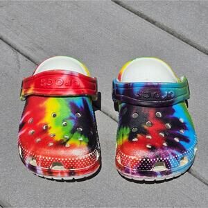 CROCS Kids Tie-Dye Clogs Size 5
